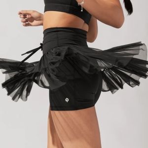 Popflex black pirouette skort